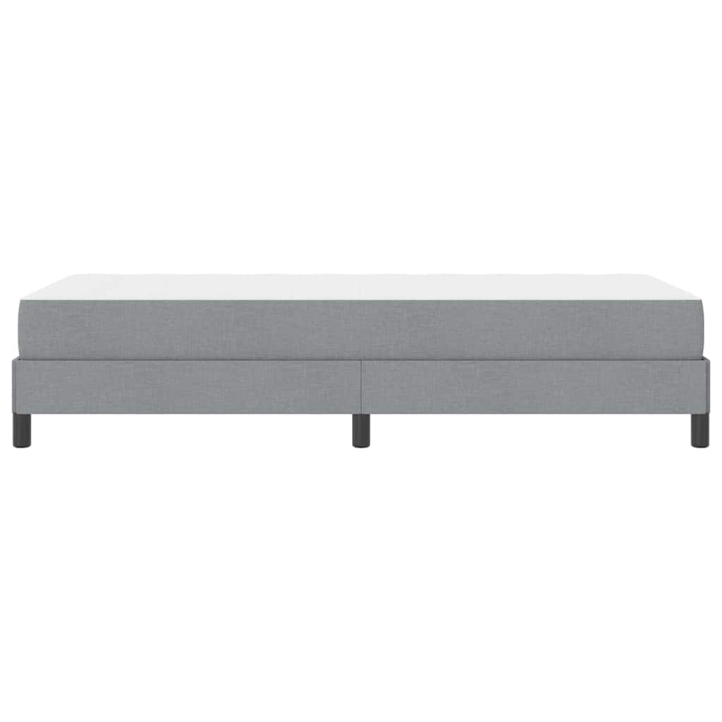 Boxspringbett mit Matratze Hellgrau 90 x 200 cm Stoff