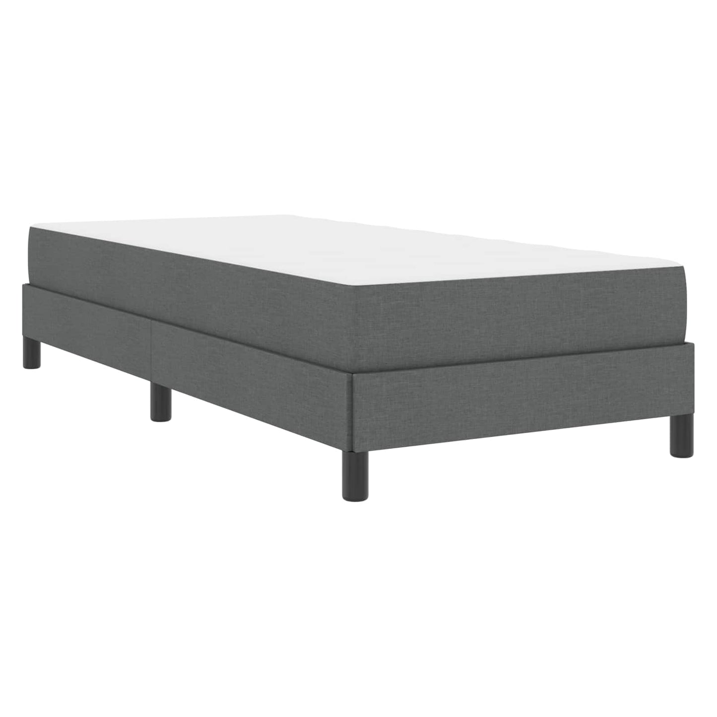 Boxspringbett mit Matratze Dunkelgrau 90 x 200 cm Stoff