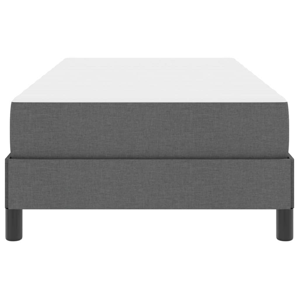 Boxspringbett mit Matratze Dunkelgrau 90 x 200 cm Stoff