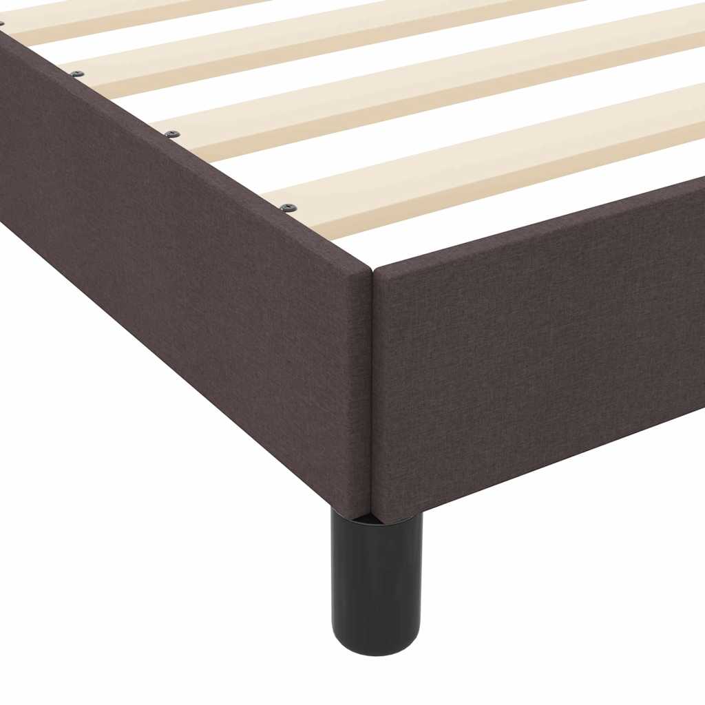 Boxspringbett mit Matratze Dunkelbraun 90 x 200 cm Stoff