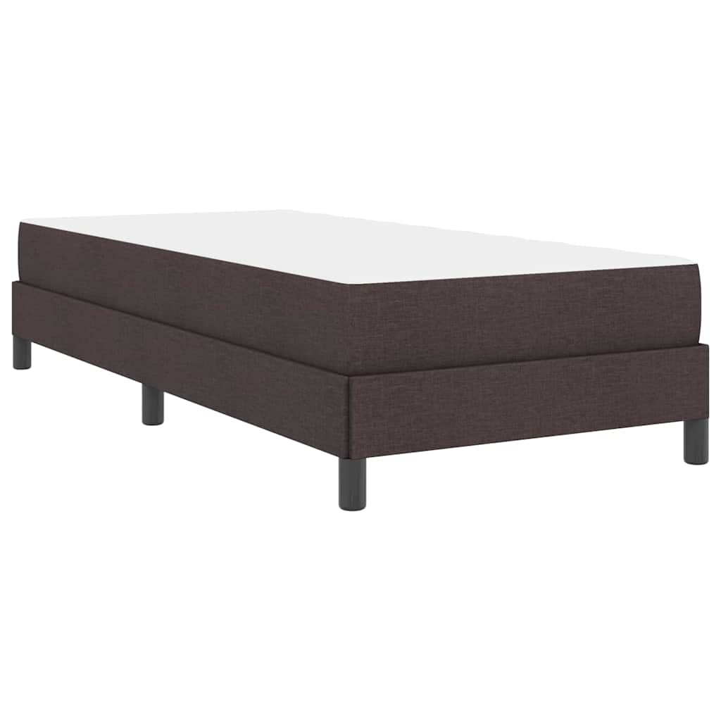 Boxspringbett mit Matratze Dunkelbraun 90 x 200 cm Stoff