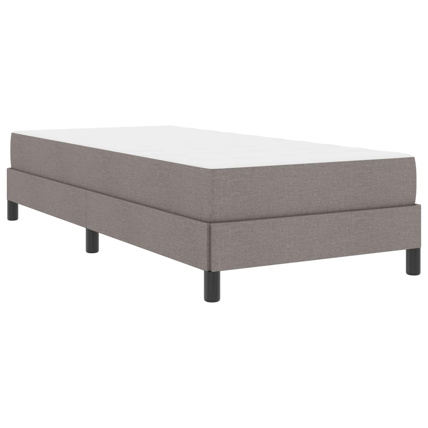 Boxspringbett mit Matratze Taupe 90 x 200 cm Stoff