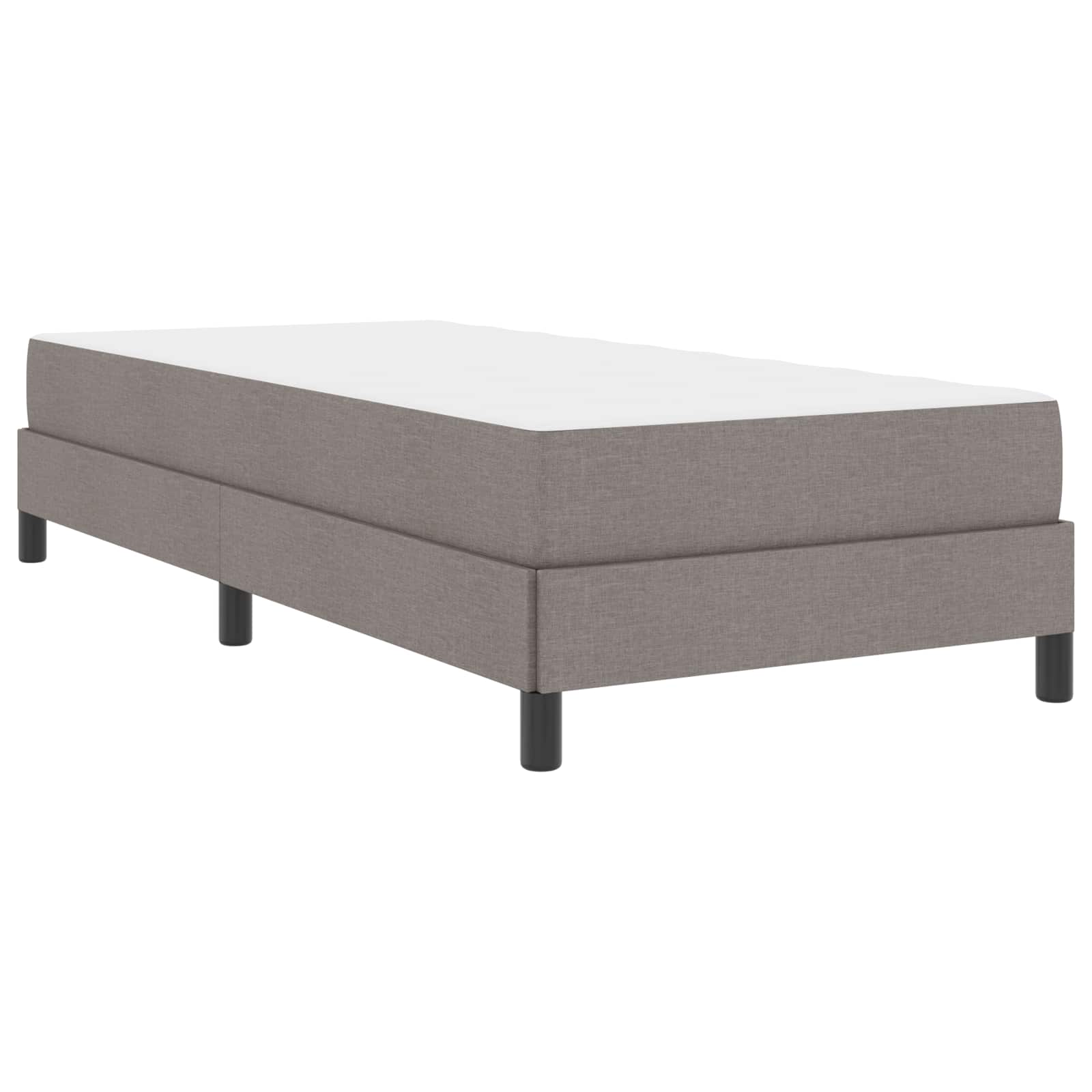 Boxspringbett mit Matratze Taupe 90 x 200 cm Stoff