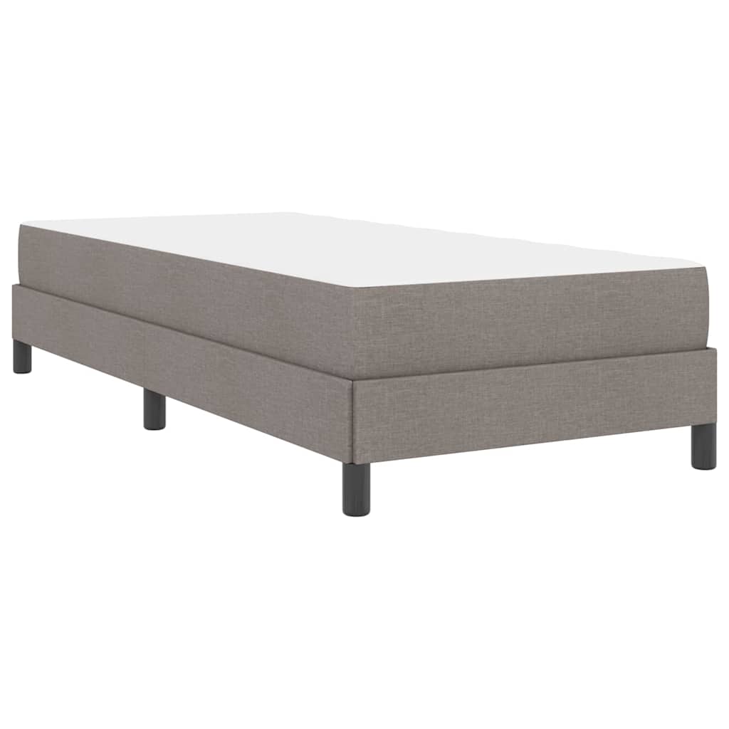 Boxspringbett mit Matratze Taupe 90 x 200 cm Stoff
