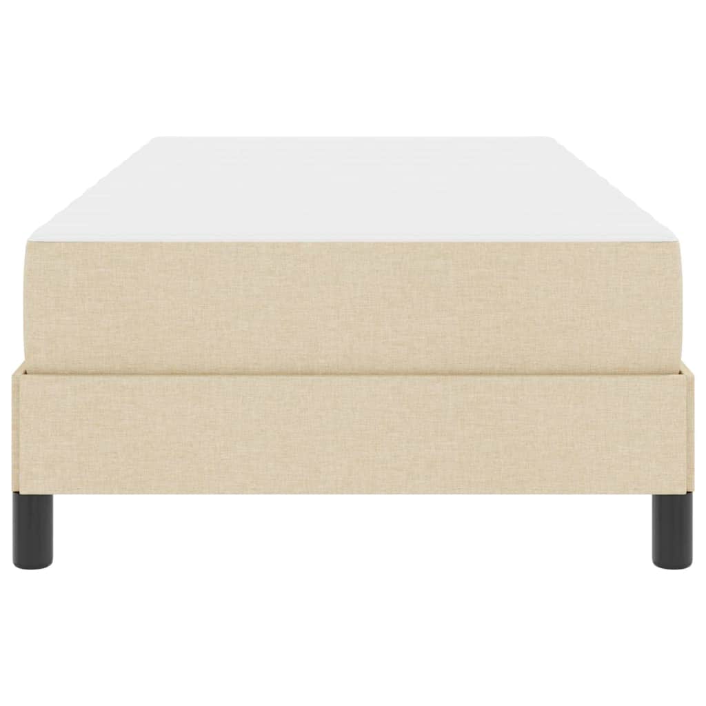 Boxspringbett mit Matratze Creme 90 x 200 cm Stoff