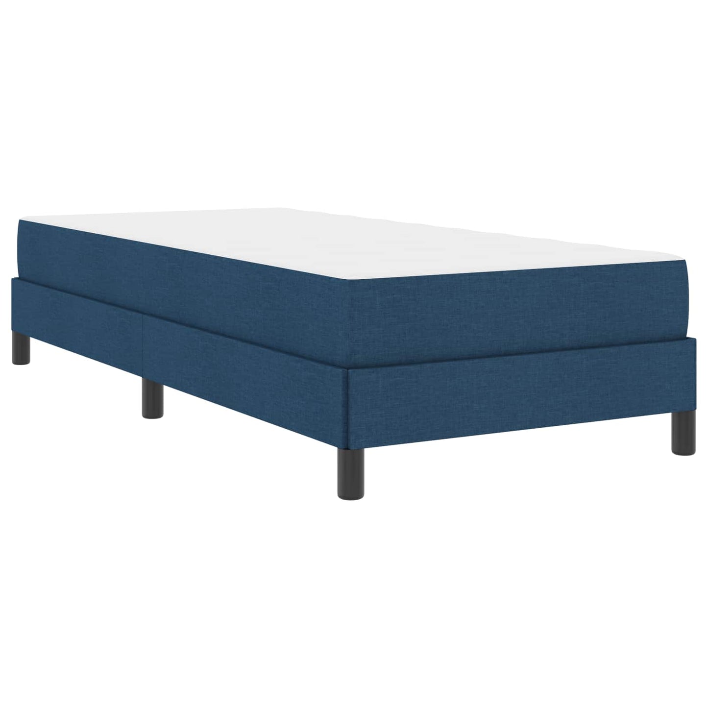 Boxspringbett mit Matratze Blau 90 x 200 cm Stoff