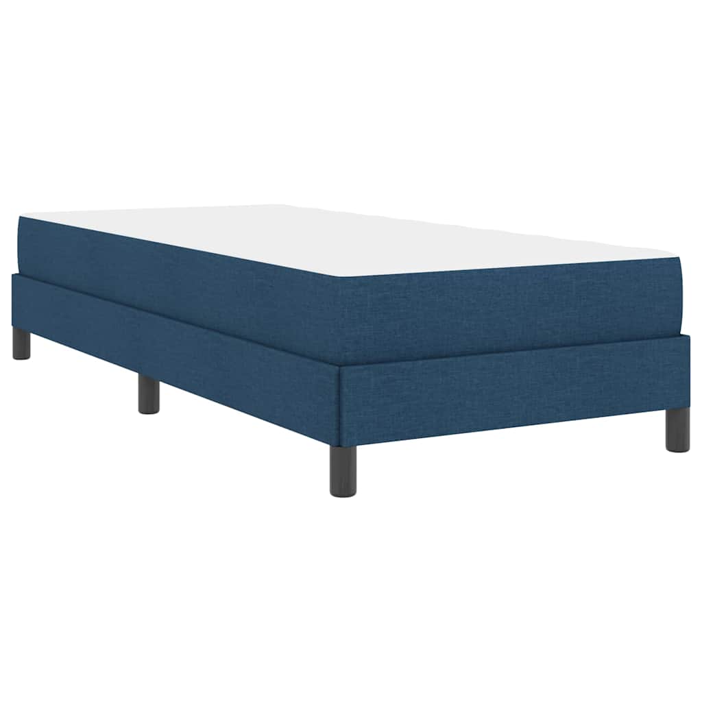 Boxspringbett mit Matratze Blau 90 x 200 cm Stoff