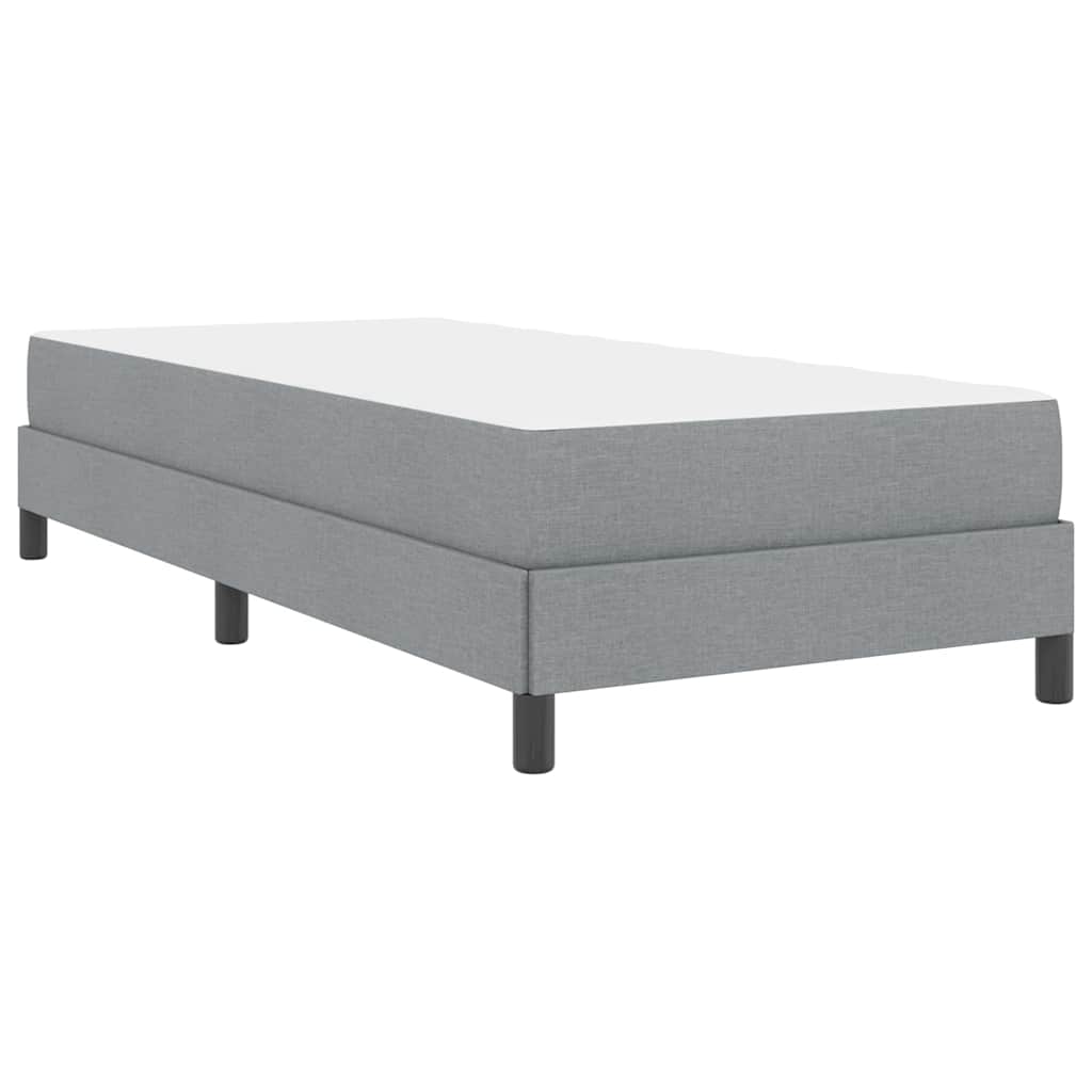 Boxspringbett mit Matratze Hellgrau 100 x 200 cm Stoff