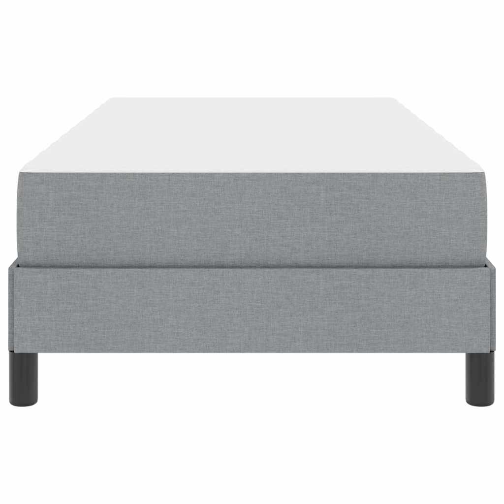 Boxspringbett mit Matratze Hellgrau 100 x 200 cm Stoff