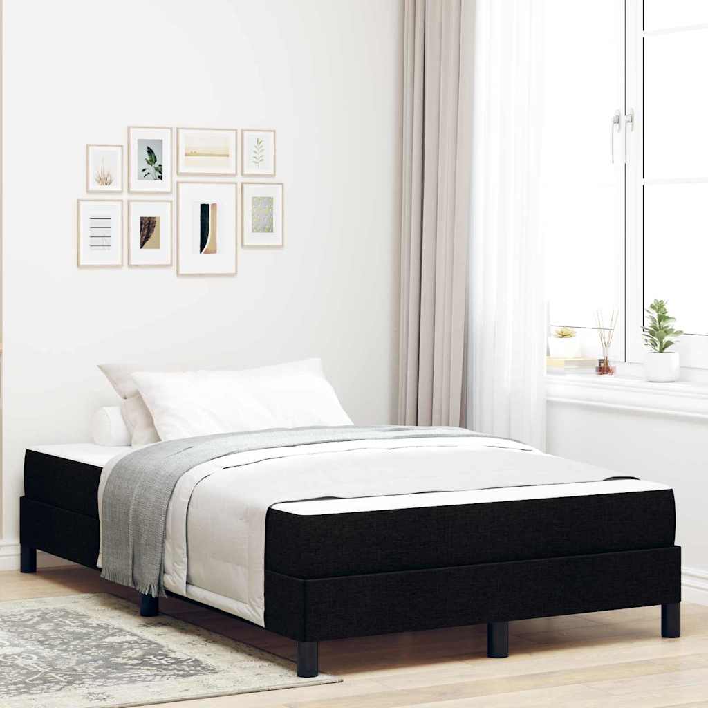 Boxspringbett mit Matratze Schwarz 120 x 190 cm Stoff