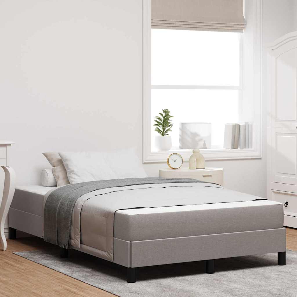 Boxspringbett mit Matratze Taupe 120 x 190 cm Stoff