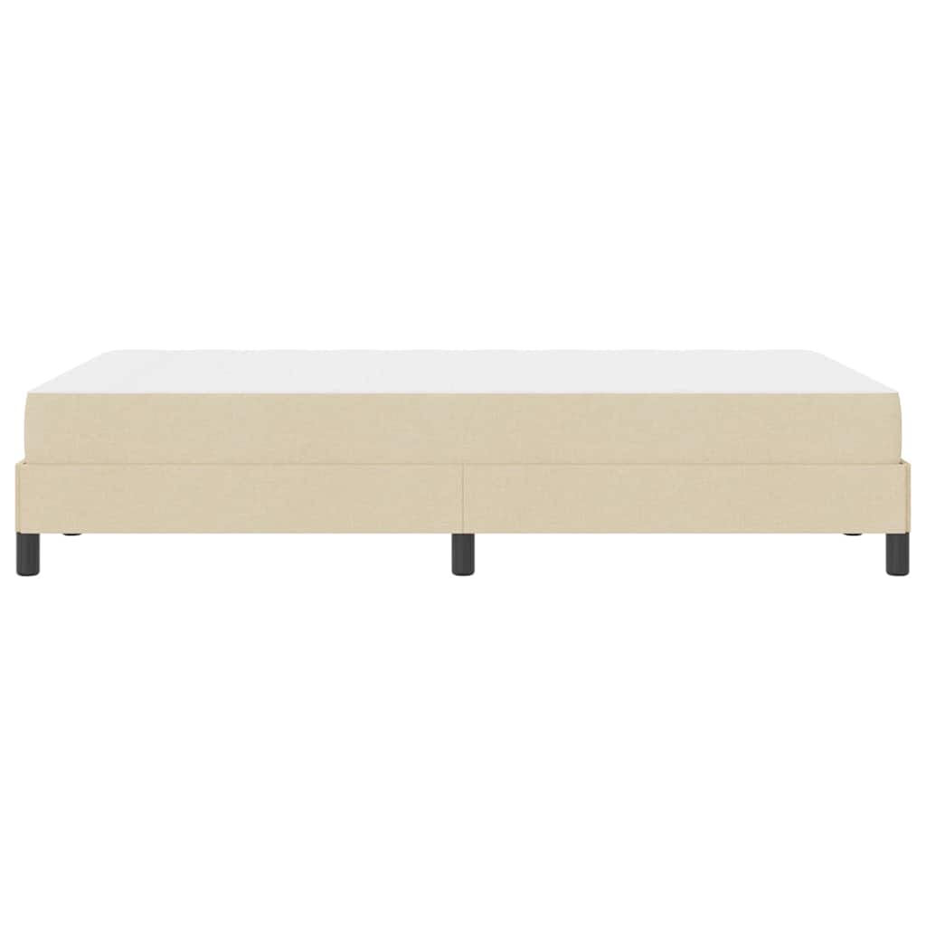 Boxspringbett mit Matratze Creme 120 x 190 cm Stoff