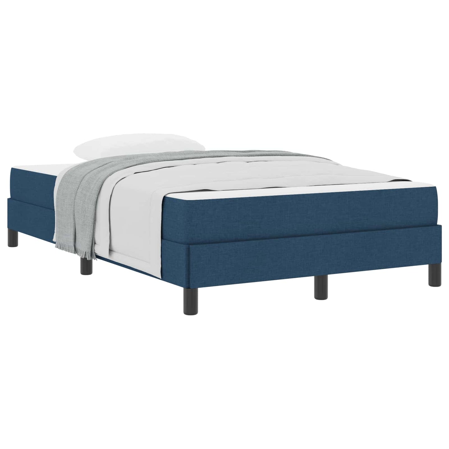 Boxspringbett mit Matratze Blau 120 x 190 cm Stoff