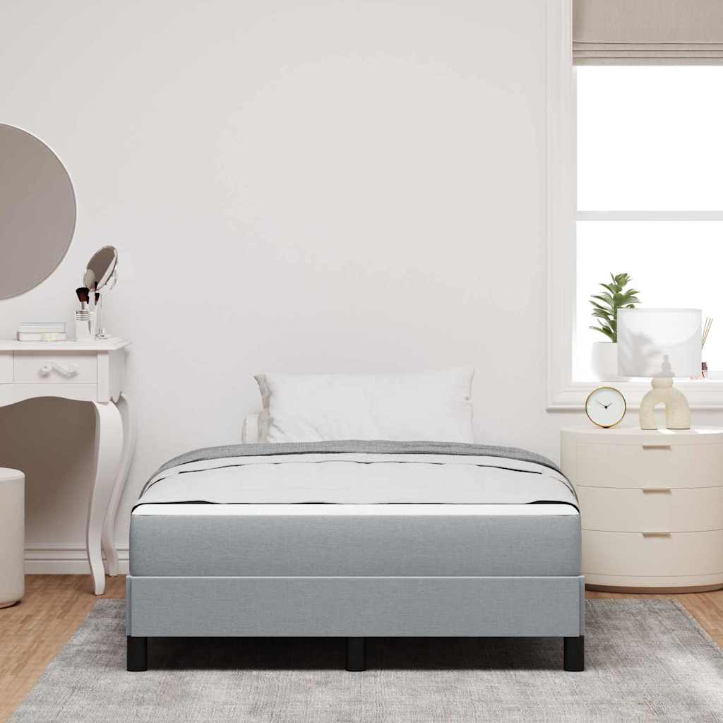Boxspringbett mit Matratze Hellgrau 120 x 200 cm Stoff