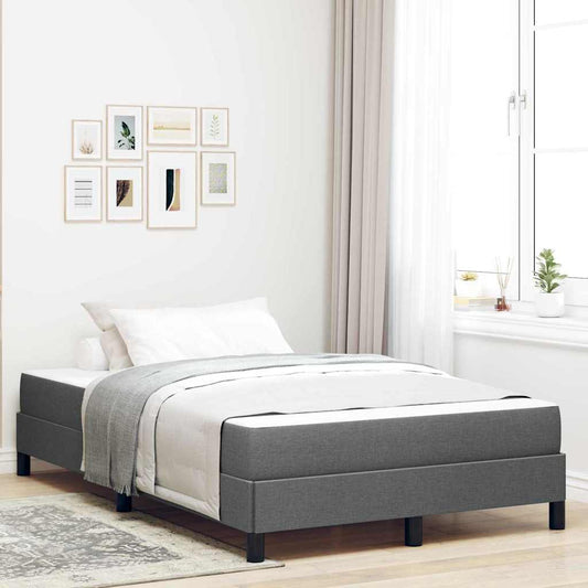 Boxspringbett mit Matratze Dunkelgrau 120 x 200 cm Stoff