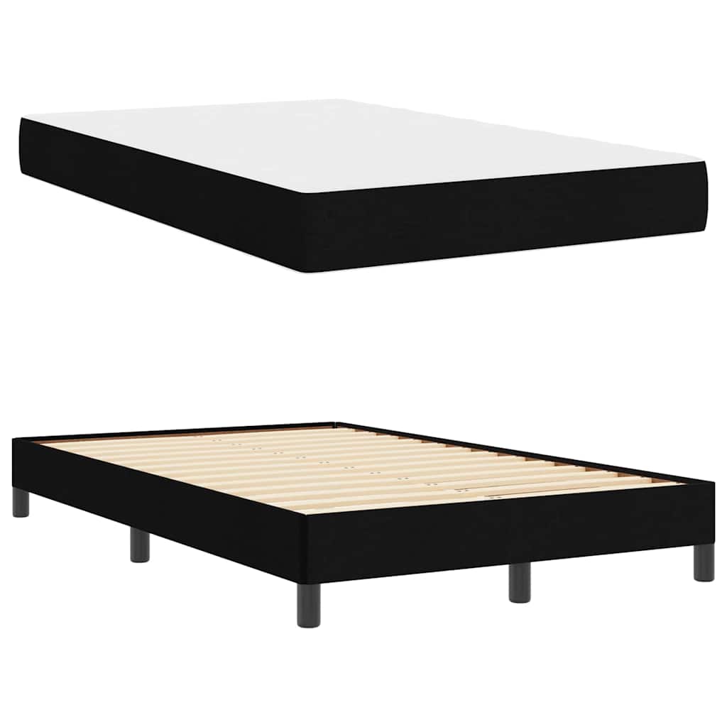 Boxspringbett mit Matratze Schwarz 120 x 200 cm Stoff