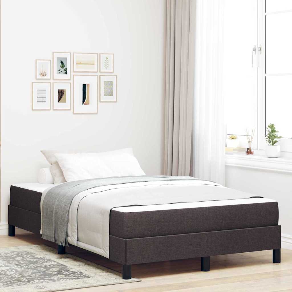 Boxspringbett mit Matratze Dunkelbraun 120 x 200 cm Stoff