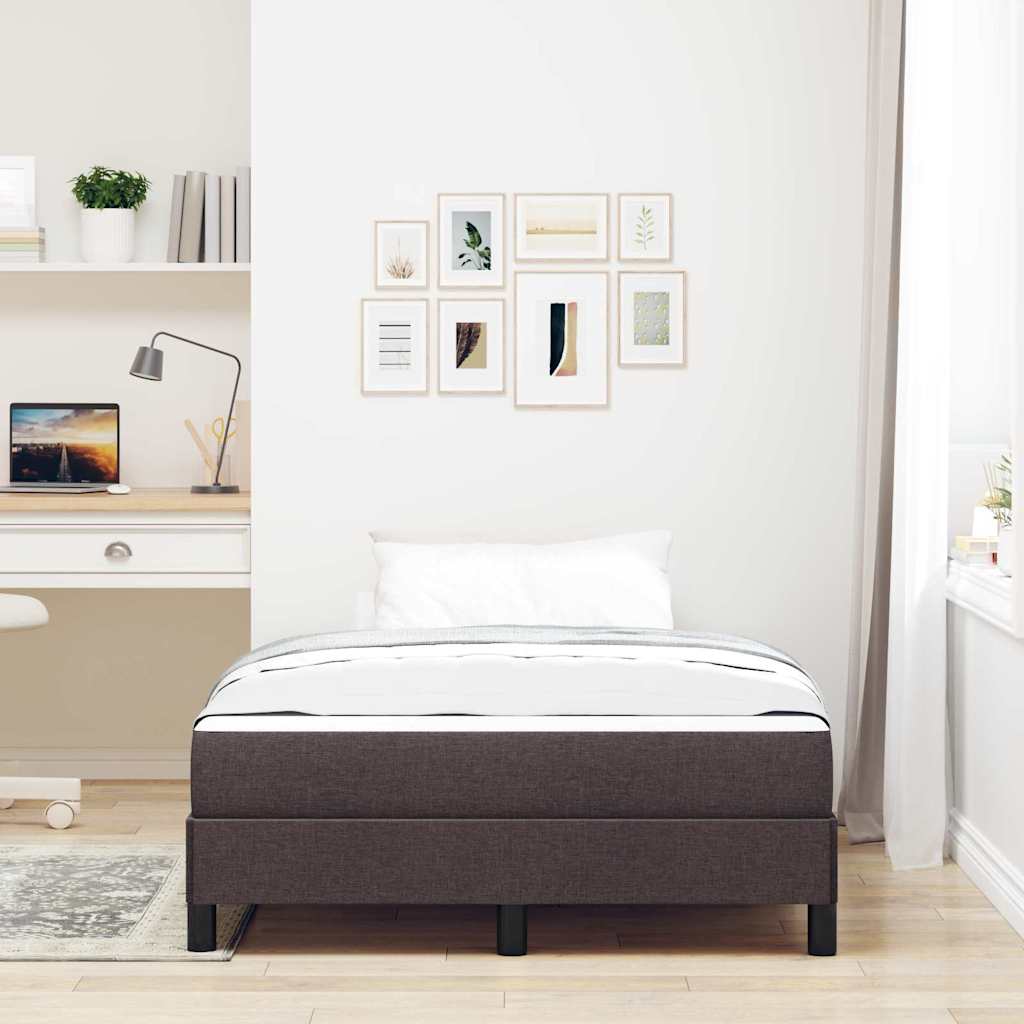 Boxspringbett mit Matratze Dunkelbraun 120 x 200 cm Stoff
