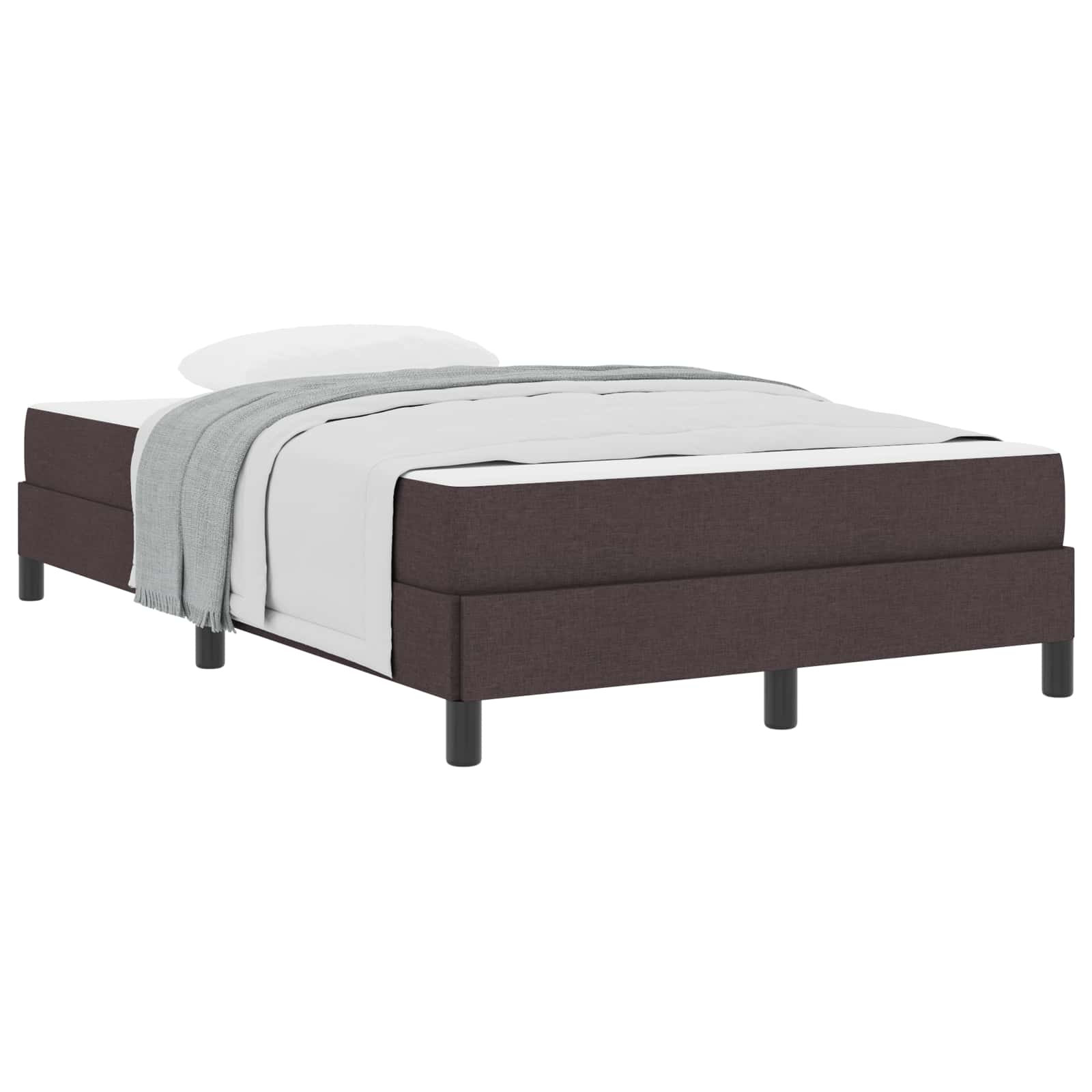 Boxspringbett mit Matratze Dunkelbraun 120 x 200 cm Stoff