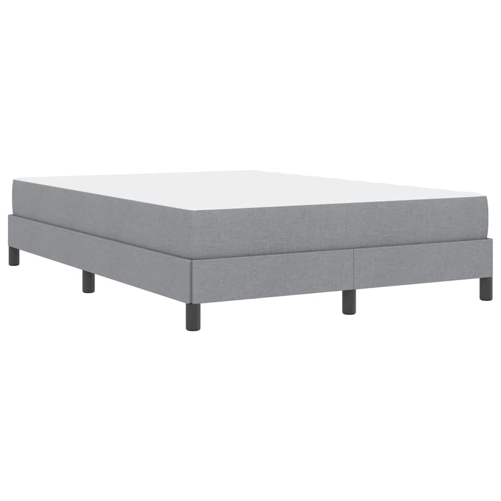 Boxspringbett mit Matratze Hellgrau 140 x 190 cm Stoff
