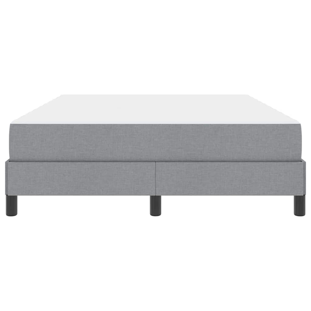 Boxspringbett mit Matratze Hellgrau 140 x 190 cm Stoff