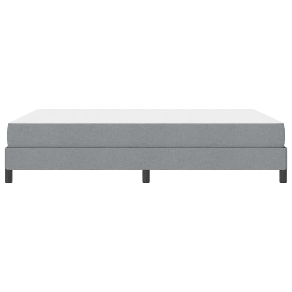 Boxspringbett mit Matratze Hellgrau 140 x 190 cm Stoff