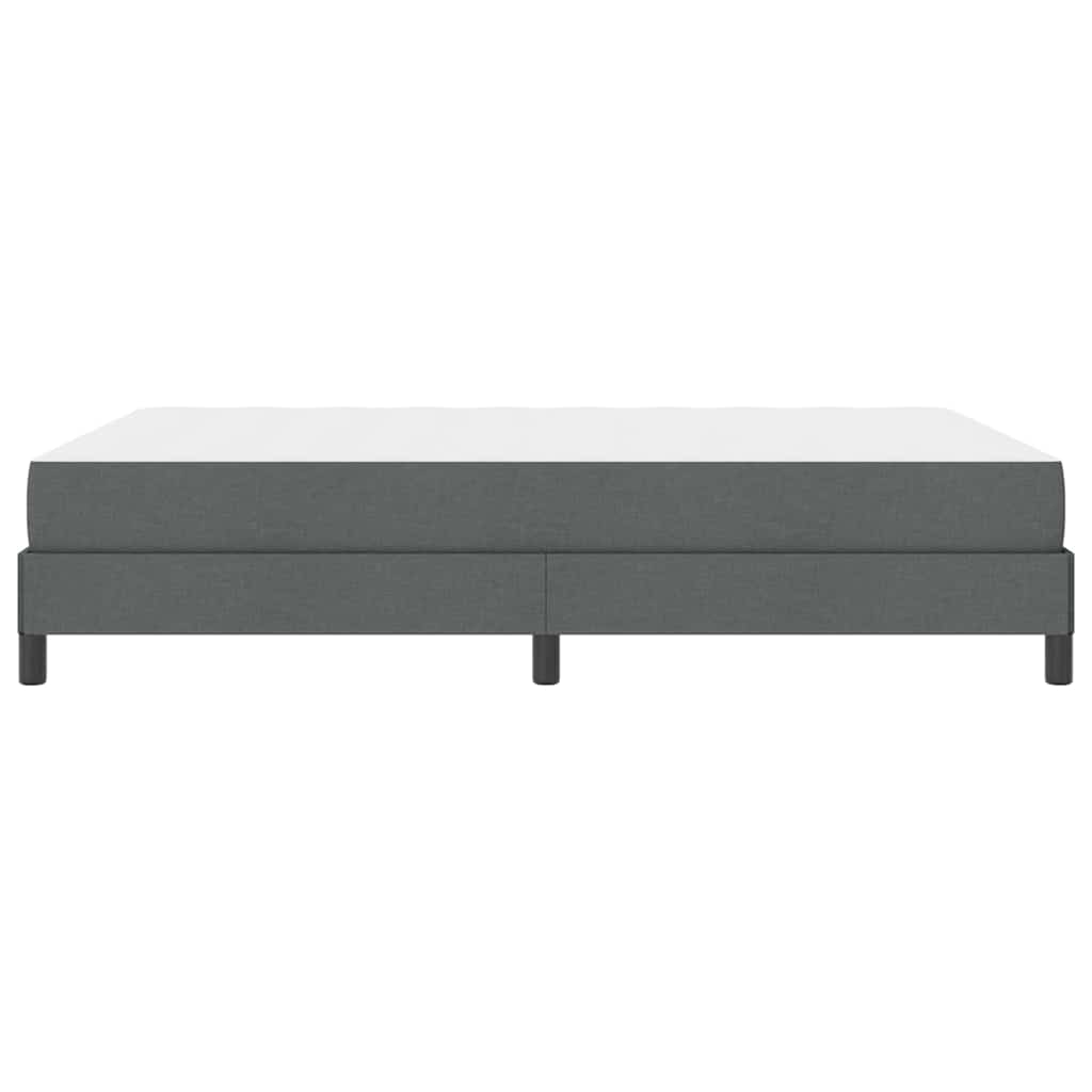 Boxspringbett mit Matratze Dunkelgrau 140 x 190 cm Stoff