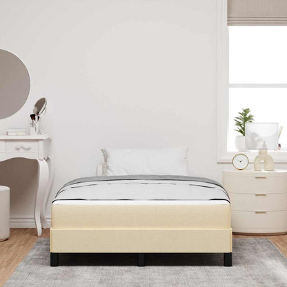 Boxspringbett mit Matratze Creme 140 x 190 cm Stoff