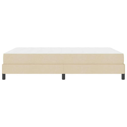 Boxspringbett mit Matratze Creme 140 x 190 cm Stoff