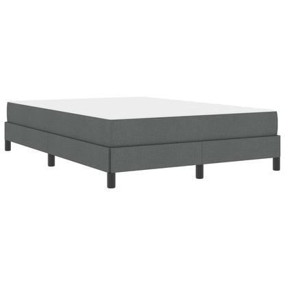 Boxspringbett mit Matratze Dunkelgrau 140 x 200 cm Stoff