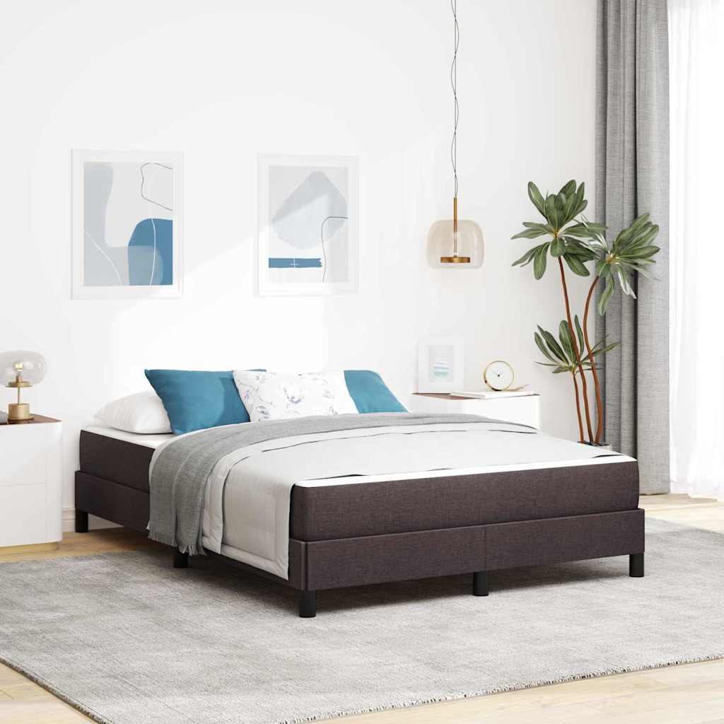 Boxspringbett mit Matratze Dunkelbraun 140 x 200 cm Stoff