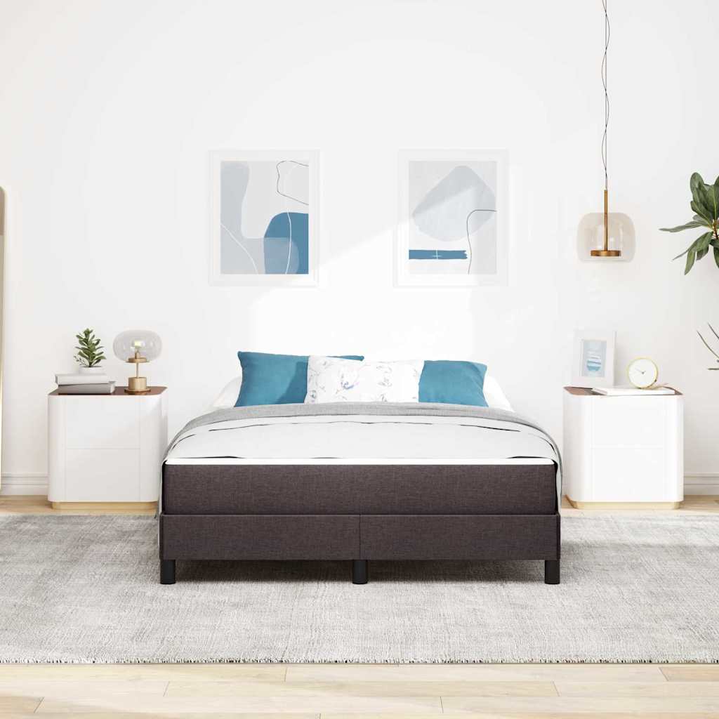 Boxspringbett mit Matratze Dunkelbraun 140 x 200 cm Stoff