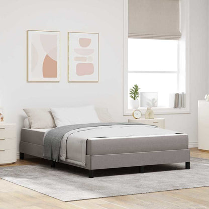 Boxspringbett mit Matratze Taupe 140 x 200 cm Stoff
