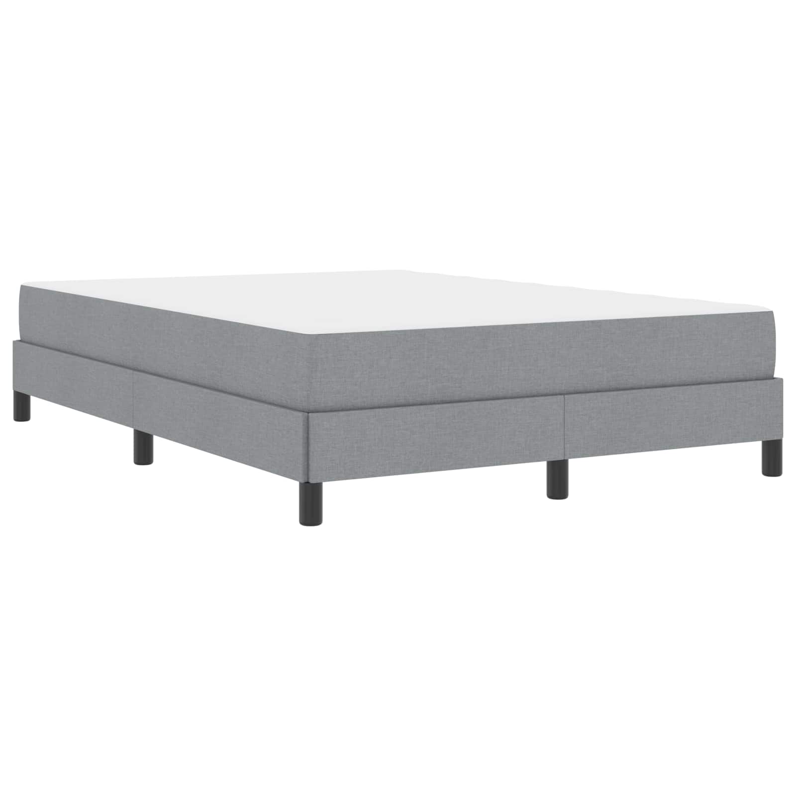 Boxspringbett mit Matratze Hellgrau 160 x 200 cm Stoff