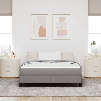Boxspringbett mit Matratze Taupe 160 x 200 cm Stoff
