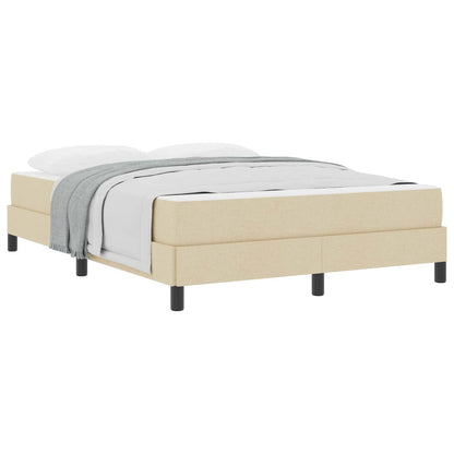 Boxspringbett mit Matratze Creme 160 x 200 cm Stoff