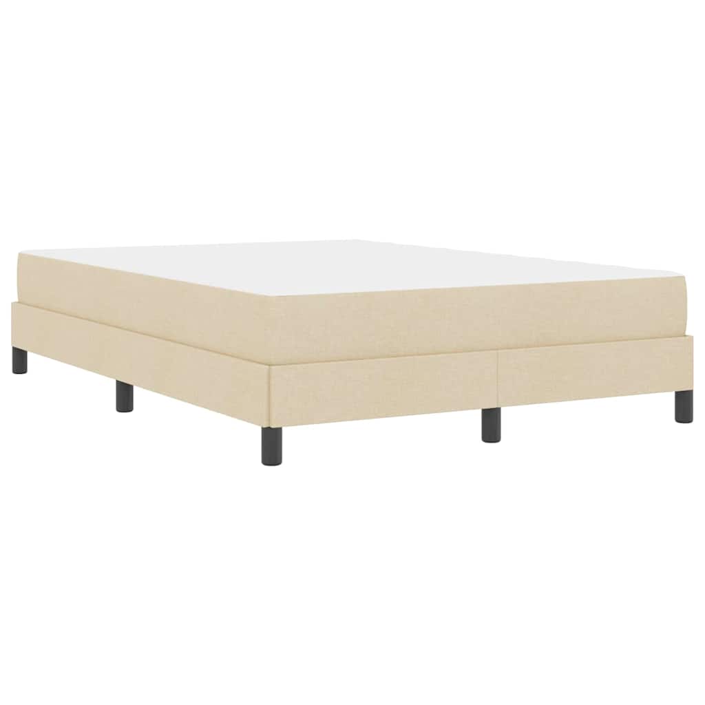 Boxspringbett mit Matratze Creme 160 x 200 cm Stoff