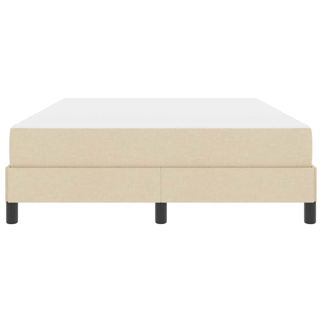 Boxspringbett mit Matratze Creme 160 x 200 cm Stoff