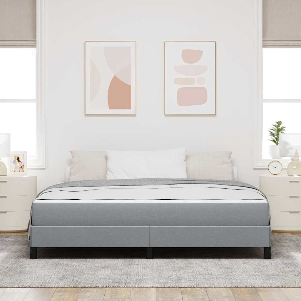 Boxspringbett Hellgrau 180 x 200 cm Stoff