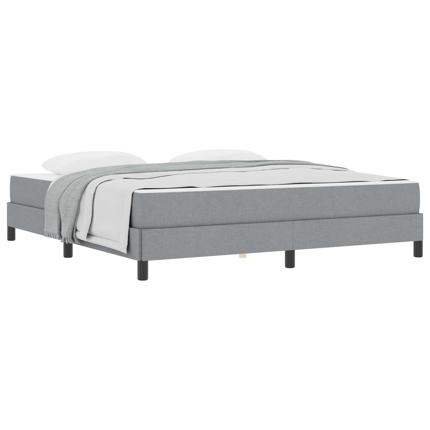 Boxspringbett Hellgrau 180 x 200 cm Stoff