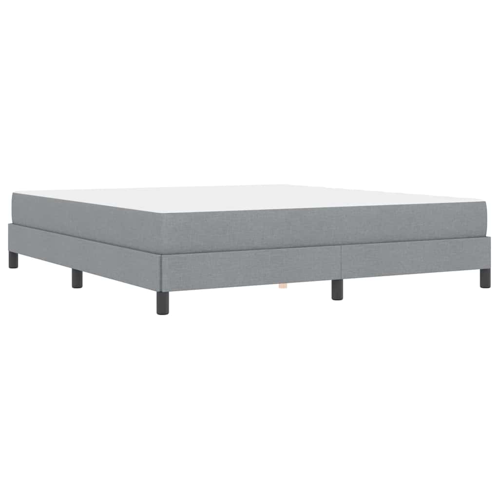 Boxspringbett Hellgrau 180 x 200 cm Stoff