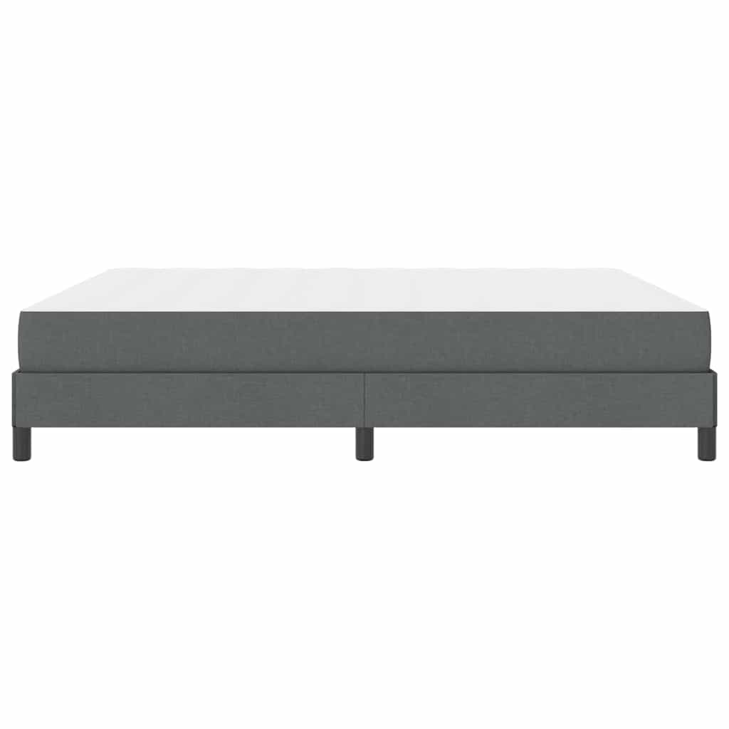 Boxspringbett mit Matratze Dunkelgrau 180 x 200 cm Stoff