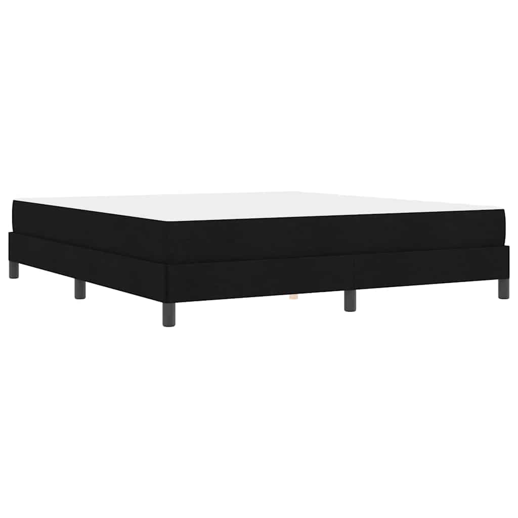 Boxspringbett mit Matratze Schwarz 180 x 200 cm Stoff