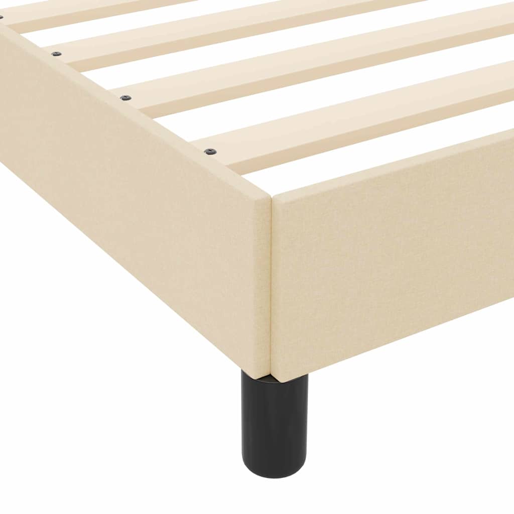 Boxspringbett Creme 180 x 200 cm Stoff