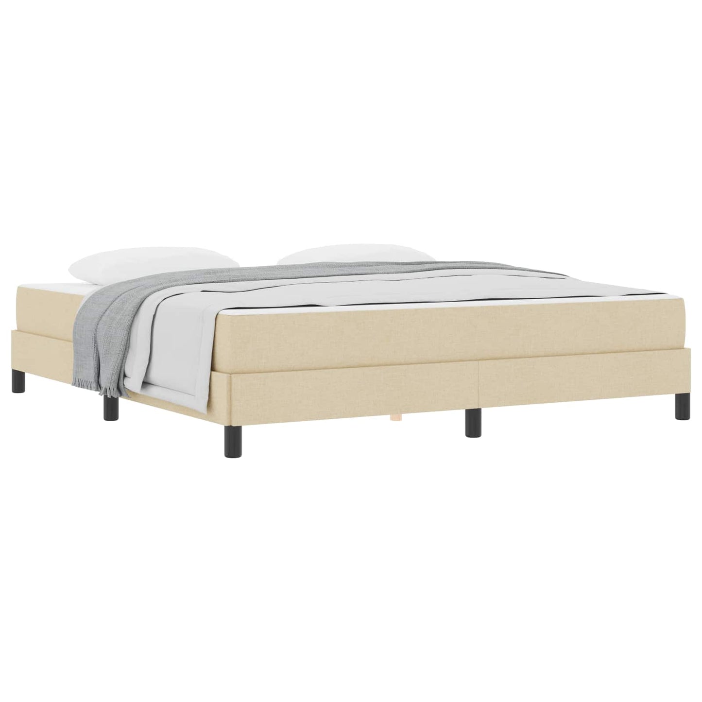 Boxspringbett Creme 180 x 200 cm Stoff
