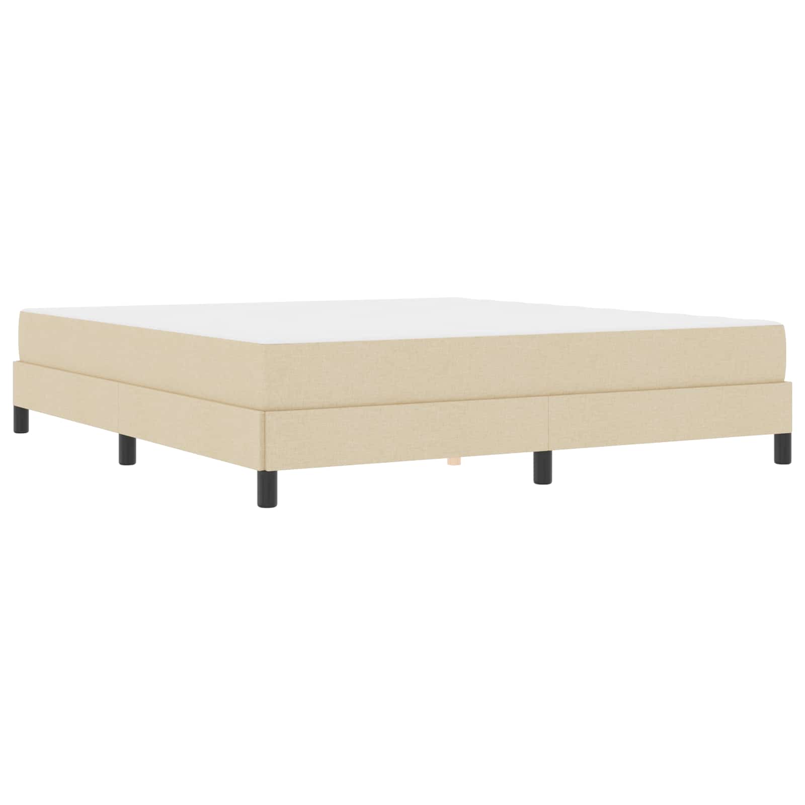 Boxspringbett Creme 180 x 200 cm Stoff