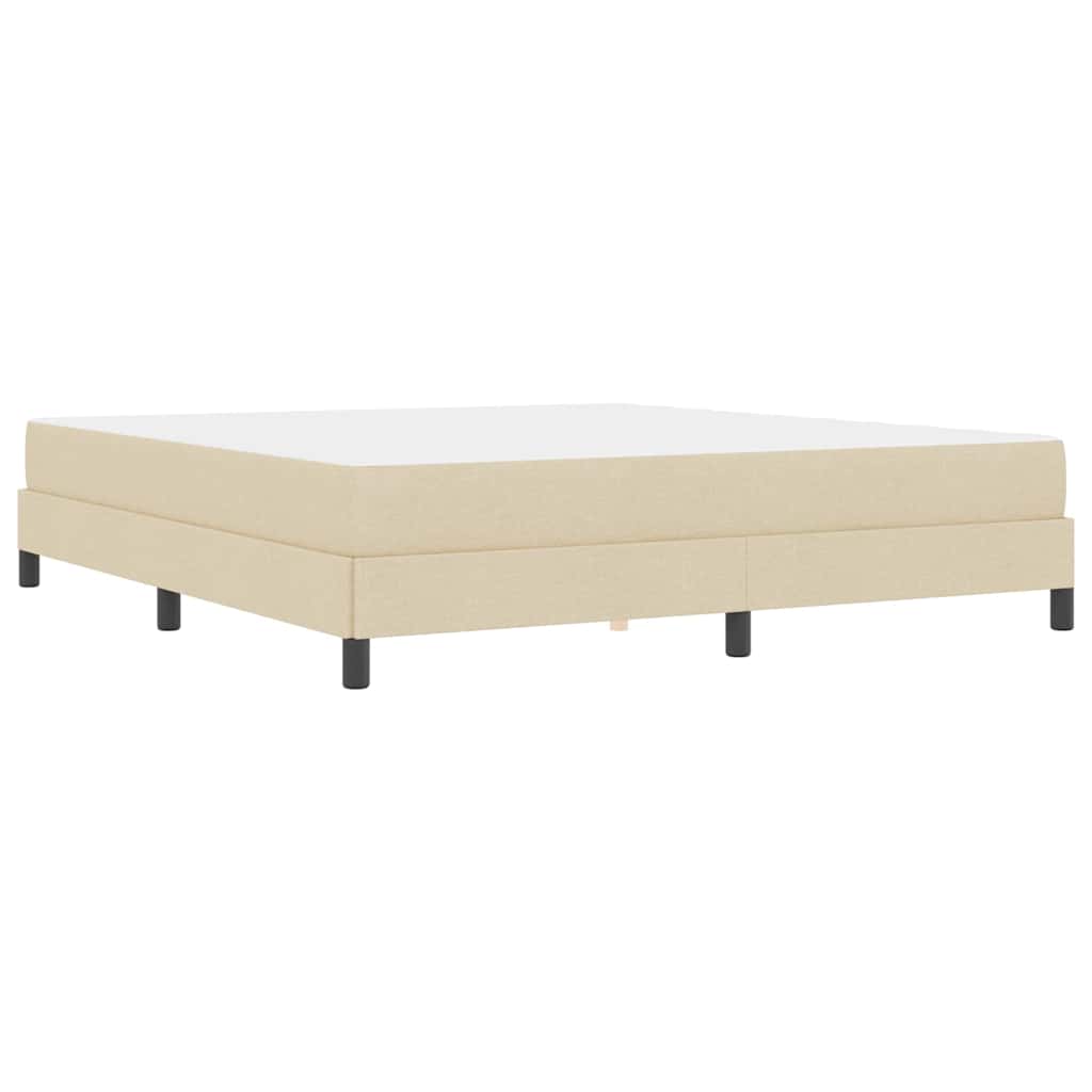 Boxspringbett Creme 180 x 200 cm Stoff