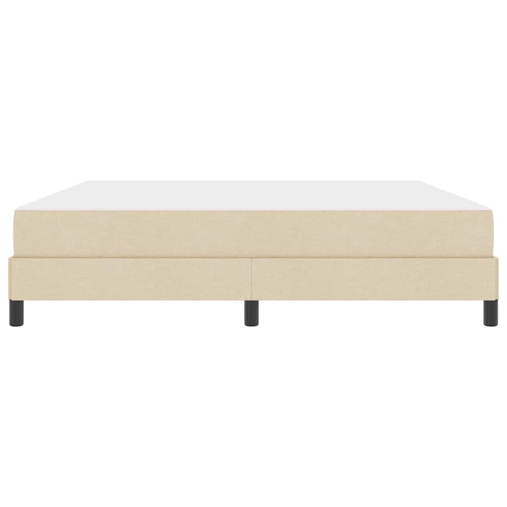 Boxspringbett Creme 180 x 200 cm Stoff