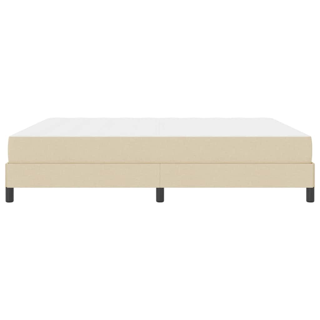 Boxspringbett Creme 180 x 200 cm Stoff