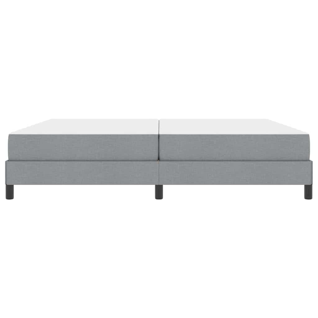 Boxspringbett mit Matratze Hellgrau 200 x 200 cm Stoff